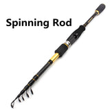 Lowest profit 1.8m 2.1m 2.4m 2.7m Carbon Fishing Rod Telescopic Casting Spinning Fishing Rod Travel Fishing Tackle lure rod - fishingtools-co