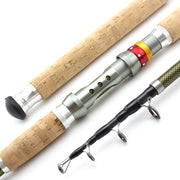 NEW 2.1m 2.4m 2.7m 3.0m 3.6m Telescopic Fishing Rod carbon wooden handle Spinning Rod Extra heavy carp fishing pole sea Tackle - fishingtools-co