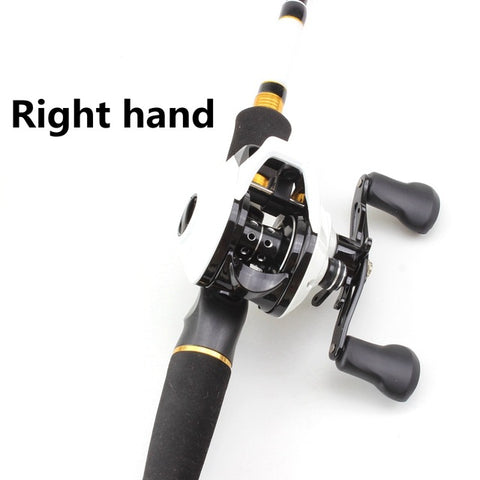 1.8M 2.1M 2.4M 2.7M white Casting Rod and Casting Reel set carbon lure  fishing rod Lure Weight 7-28g M power Travel Tackle - fishingtools-co