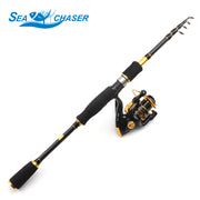 1.8-3.6m Spinning rod Telescopic Rod and 12BB Reel Set and Fishing Rod of 99% Carbon lure fishing Combo De Pesca Free shipping - fishingtools-co