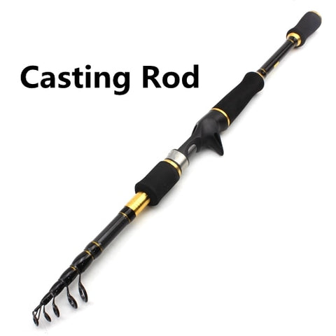 Lowest profit 1.8m 2.1m 2.4m 2.7m Carbon Fishing Rod Telescopic Casting Spinning Fishing Rod Travel Fishing Tackle lure rod - fishingtools-co