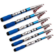 Ocean Fishing FRP Telescopic Fishing Rod Super Short Foldable Portable Poles For Salt Water Retractable Fishing Pole Tool - fishingtools-co