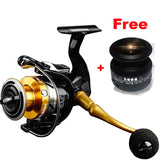 Double Metal Spools Spinning Fishing Reel  Original Spare Spool Fishing Reels Saltwater Carp Feeder Free Metal Spare Spool Reel - fishingtools-co