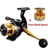 Double Metal Spools Spinning Fishing Reel  Original Spare Spool Fishing Reels Saltwater Carp Feeder Free Metal Spare Spool Reel - fishingtools-co