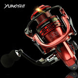 Fishing Reel Hot-selling 5.5 : 1 Metal Spinning Sea Folding Handle Reel Bearing aluminum Yumoshi  classic style 1000- 7000 - fishingtools-co