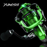 Fishing Reel Hot-selling 5.5 : 1 Metal Spinning Sea Folding Handle Reel Bearing aluminum Yumoshi  classic style 1000- 7000 - fishingtools-co