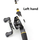 1.8M 2.1M 2.4M 2.7M white Casting Rod and Casting Reel set carbon lure  fishing rod Lure Weight 7-28g M power Travel Tackle - fishingtools-co