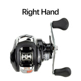 K8356 Baitcasting Fishing Reel 17+1BB 7.1:1 220g Metal Line Cup Silver Black Left/Right Hand Lure Fishing Fresh/Salt Water Reel - fishingtools-co