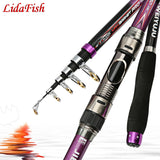 Fishing Rod Telescopic spinning rods 2.1m/2.4m/2.7m/3.0m/3.6m Superhard for Fresh Salt Water - fishingtools-co