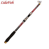 CARBON Fiber Fishing Rod Telescopic spinning rods 2.1m-3.6mSpinning Rod Superhard for Fresh Salt Water - fishingtools-co