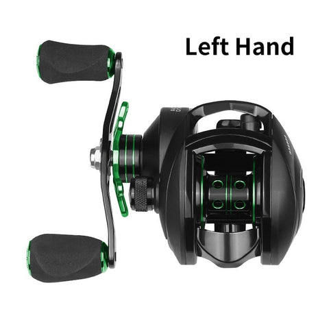 LINNHUE Best Baitcasting Reel 8.1:1 12+1BB Bass Fishing Reel 8KG Max Drag Left Right Hand Reel Reinforced Nylon Body White Bass - fishingtools-co