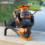 YUMOSHI AX/BX Fishing Reel 12BB+1 500-9000 Metal Coil Spinning Reel Carp Bait Boat Rock Sea Spinning Tackle Casting Line Reels - fishingtools-co