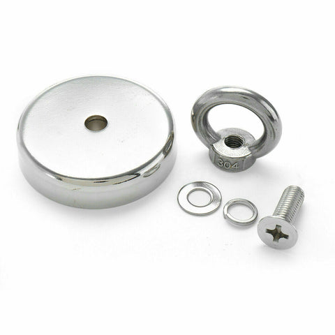 FISHING MAGNET 255LB Super Strong Neodymium Round Strong  Powerful Treasure Hunt - fishingtools-co