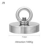 FISHING MAGNET 255LB Super Strong Neodymium Round Strong  Powerful Treasure Hunt - fishingtools-co