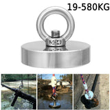 FISHING MAGNET 255LB Super Strong Neodymium Round Strong  Powerful Treasure Hunt - fishingtools-co